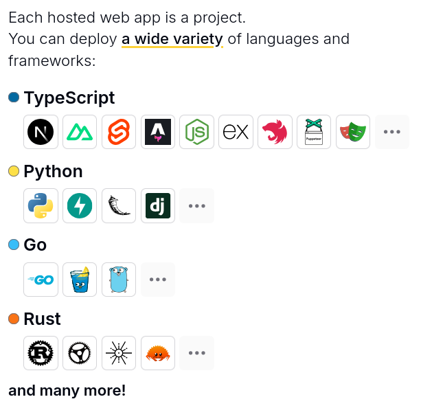 Leapcell 支持的技术